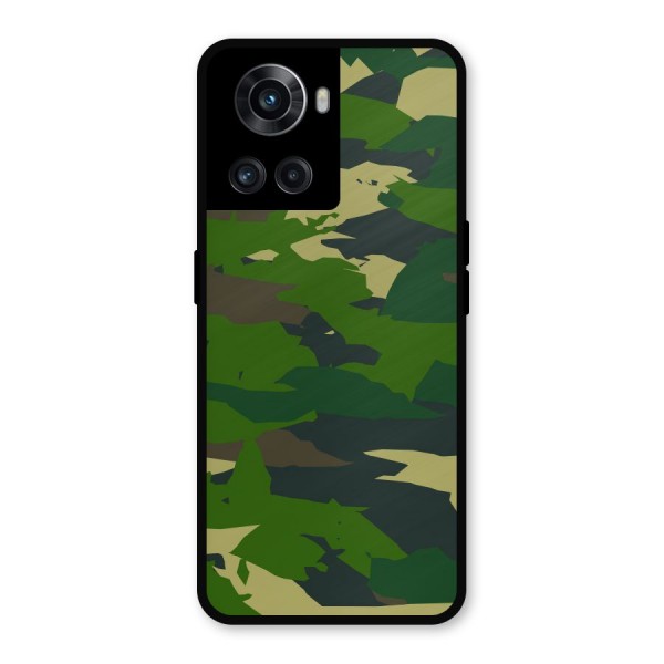 Green Camouflage Army Metal Back Case for OnePlus 10R