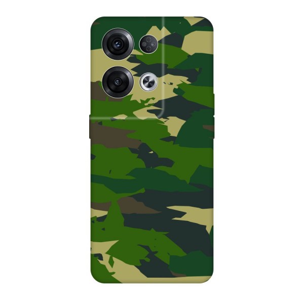 Green Camouflage Army Original Polycarbonate Back Case for Oppo Reno8 Pro 5G