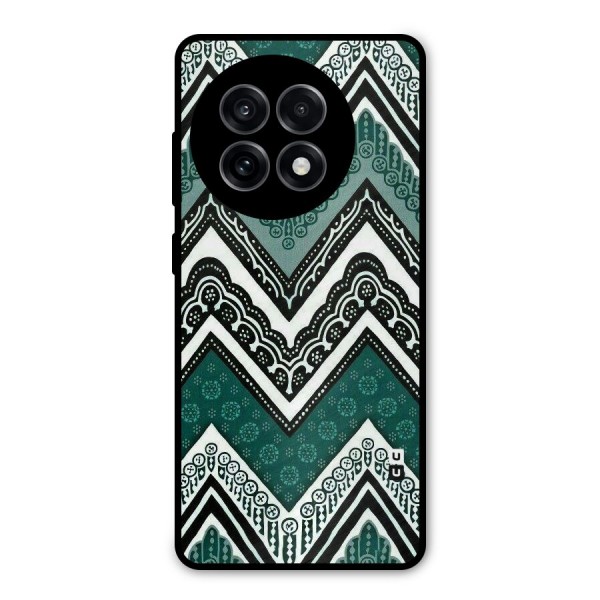 Green Chevron Metal Back Case for OnePlus 13R