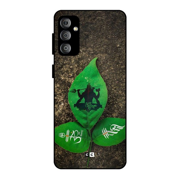 Green Leaf Shiva Metal Back Case for Galaxy F23