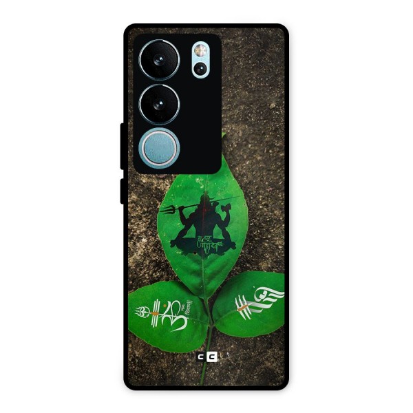 Green Leaf Shiva Metal Back Case for Vivo V29
