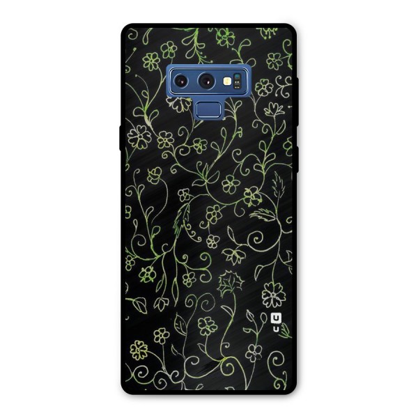 Green Leaves Metal Back Case for Galaxy Note 9