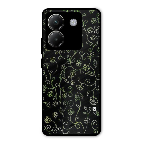 Green Leaves Metal Back Case for Poco M7 Pro 5G