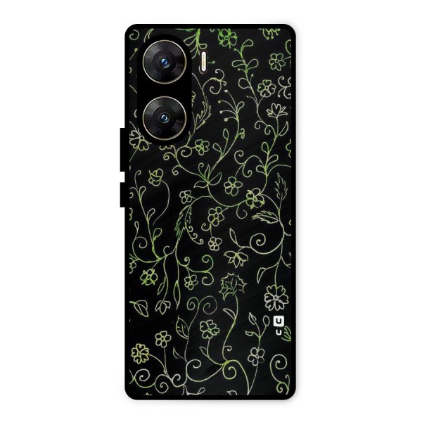 Green Leaves Metal Back Case for Vivo V29e