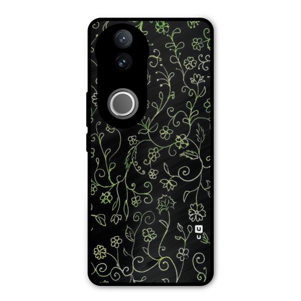 Green Leaves Metal Back Case for Vivo V50e