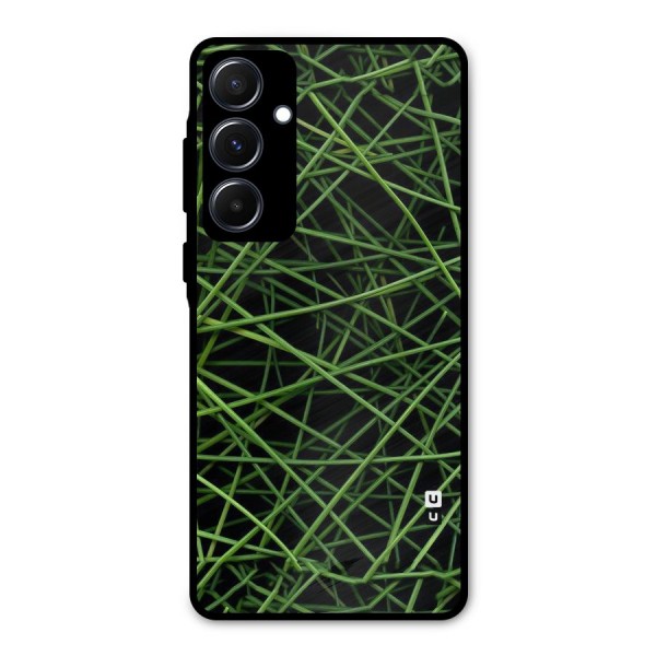 Green Lines Metal Back Case for Galaxy A55