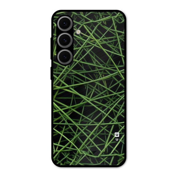 Green Lines Metal Back Case for Galaxy S24 FE