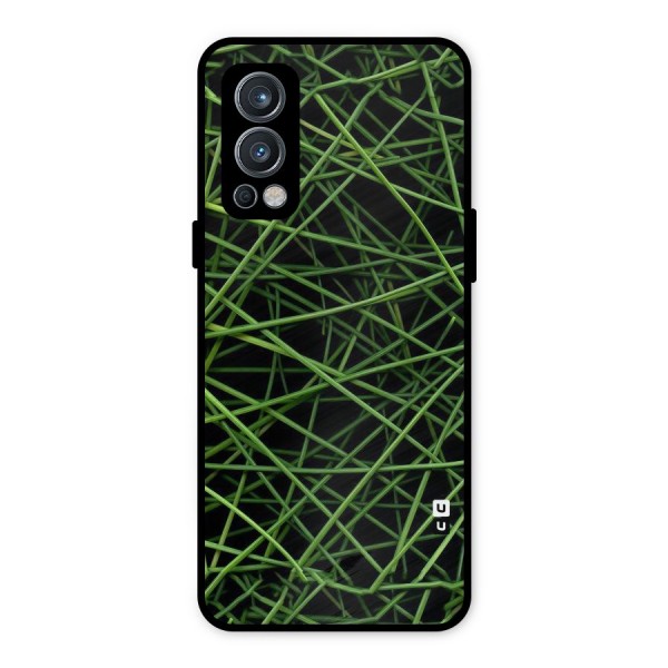 Green Lines Metal Back Case for OnePlus Nord 2 5G