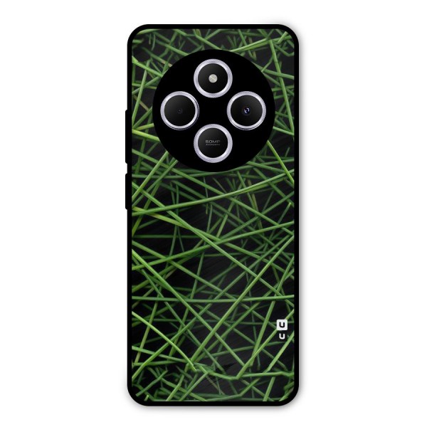Green Lines Metal Back Case for Poco C75 5G