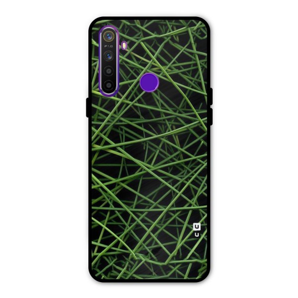 Green Lines Metal Back Case for Realme Narzo 10
