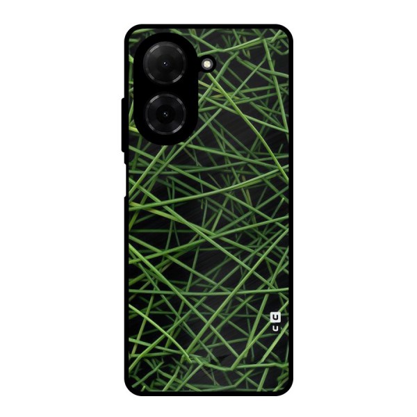 Green Lines Metal Back Case for Redmi A5 4G