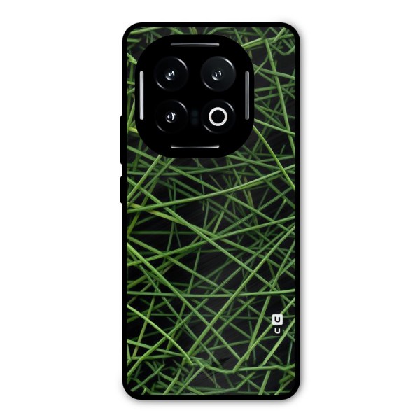 Green Lines Metal Back Case for iQOO 13