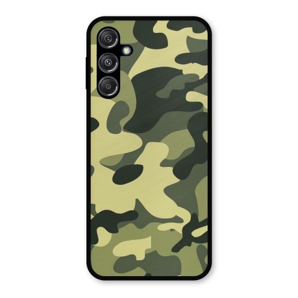 Green Military Pattern Metal Back Case for Galaxy M34 5G