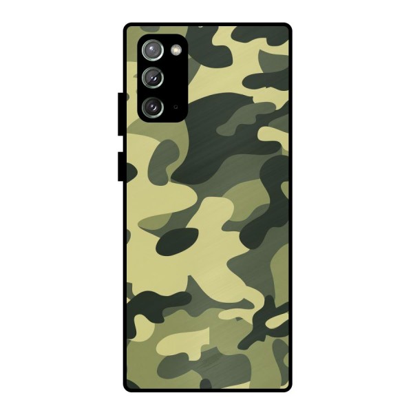Green Military Pattern Metal Back Case for Galaxy Note 20