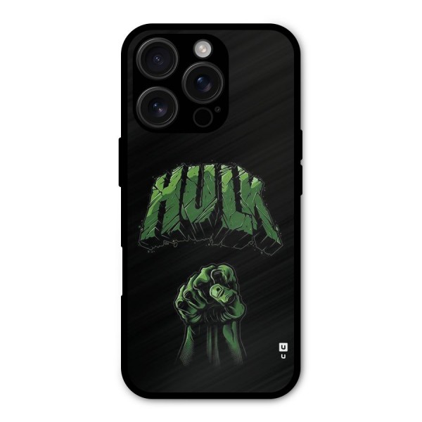 Green Punch Metal Back Case for iPhone 16 Pro