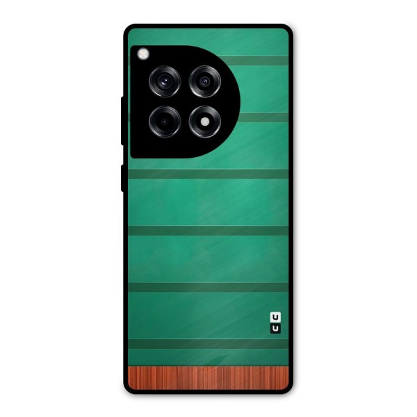 Green Wood Stripes Metal Back Case for OnePlus 12R
