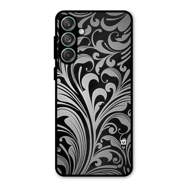 Grey Beauty Pattern Metal Back Case for Galaxy M55 5G