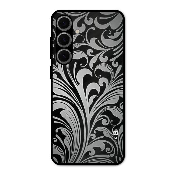 Grey Beauty Pattern Metal Back Case for Galaxy S24 FE