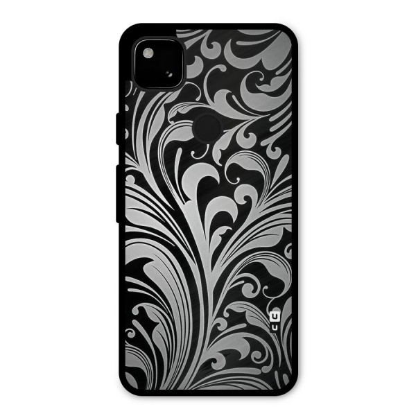 Grey Beauty Pattern Metal Back Case for Google Pixel 4a