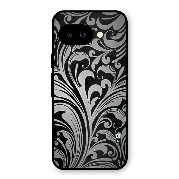Grey Beauty Pattern Metal Back Case for Google Pixel 9a