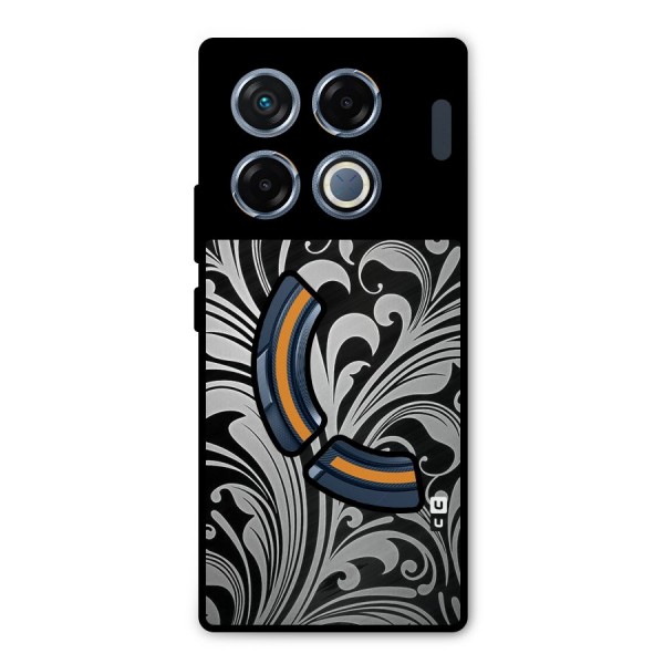 Grey Beauty Pattern Metal Back Case for Infinix GT 20 Pro