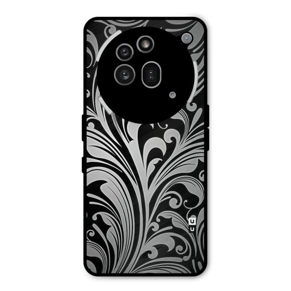 Grey Beauty Pattern Metal Back Case for Nothing Phone 3a Pro