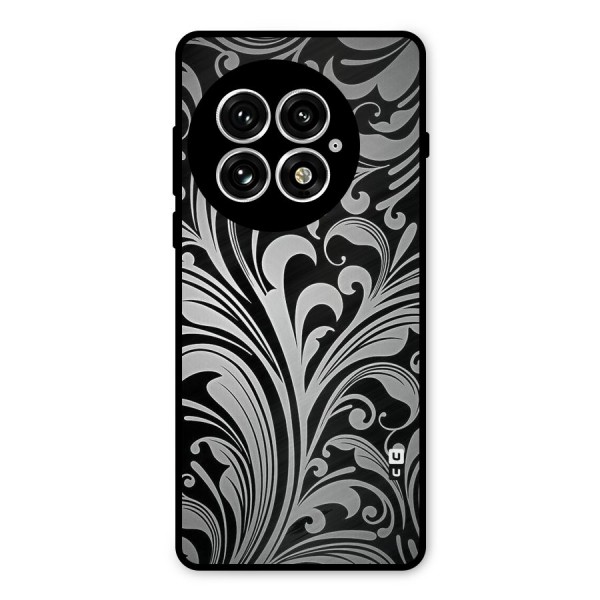 Grey Beauty Pattern Metal Back Case for OnePlus 13