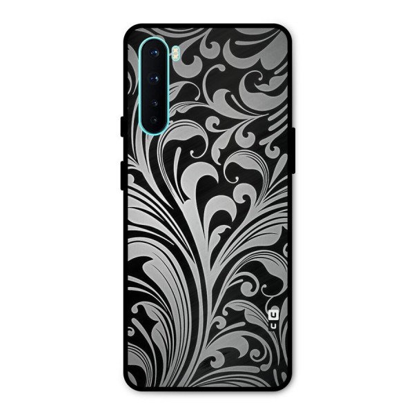 Grey Beauty Pattern Metal Back Case for OnePlus Nord