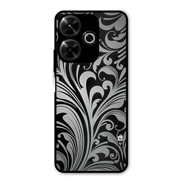 Grey Beauty Pattern Metal Back Case for Poco M6 Plus