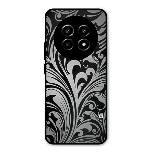 Grey Beauty Pattern Metal Back Case for Realme 13 Pro