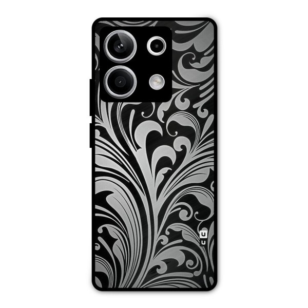 Grey Beauty Pattern Metal Back Case for Redmi Note 13 5G