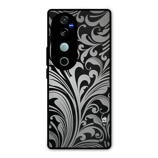 Grey Beauty Pattern Metal Back Case for Vivo V40 Pro
