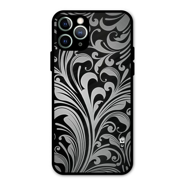 Grey Beauty Pattern Metal Back Case for iPhone 11 Pro Max