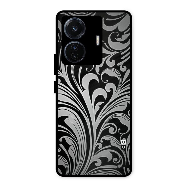 Grey Beauty Pattern Metal Back Case for iQOO Z6