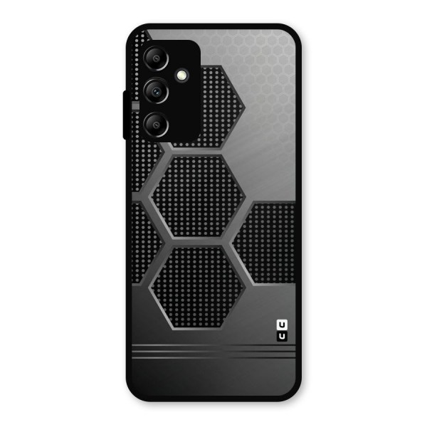 Grey Black Hexa Metal Back Case for Galaxy A14 5G