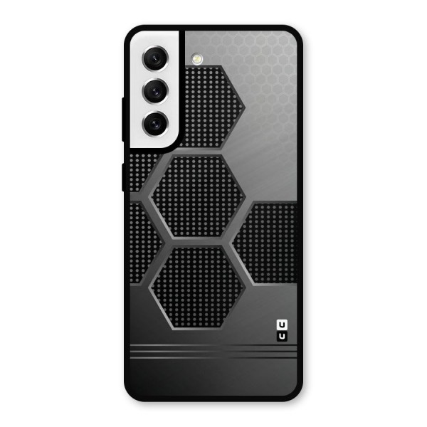 Grey Black Hexa Metal Back Case for Galaxy S21 FE 5G
