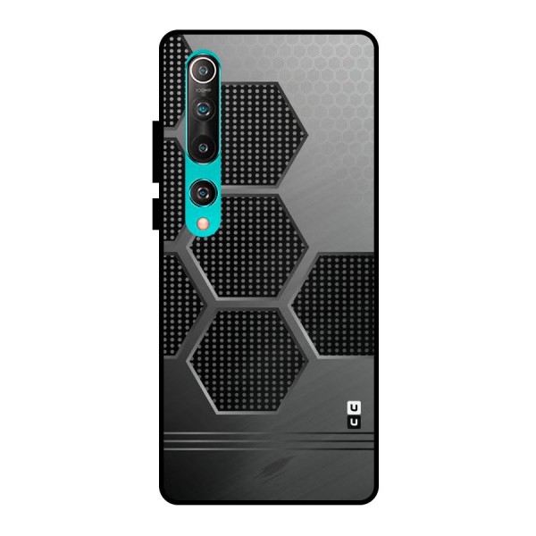 Grey Black Hexa Metal Back Case for Mi 10