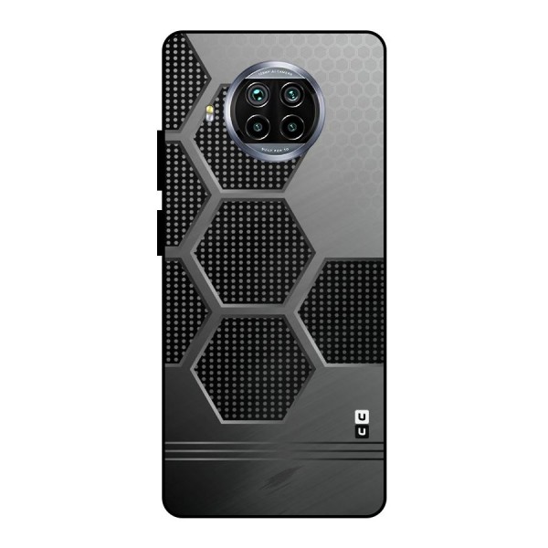 Grey Black Hexa Metal Back Case for Mi 10i