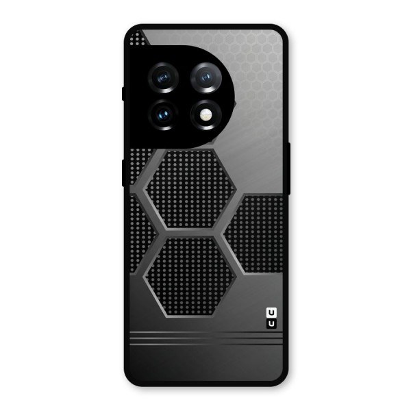 Grey Black Hexa Metal Back Case for OnePlus 11