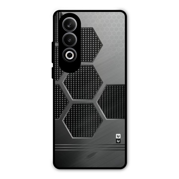 Grey Black Hexa Metal Back Case for OnePlus Nord CE4