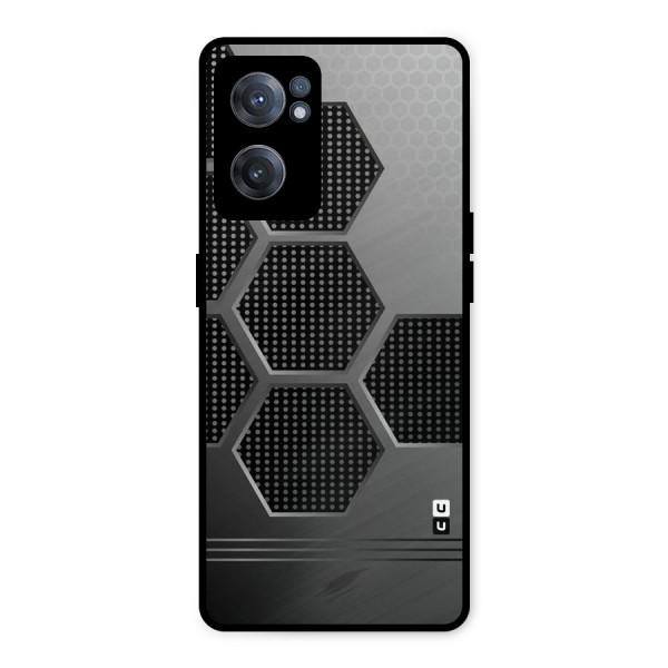 Grey Black Hexa Metal Back Case for OnePlus Nord CE 2 5G