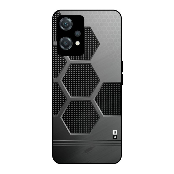Grey Black Hexa Metal Back Case for OnePlus Nord CE 2 Lite 5G