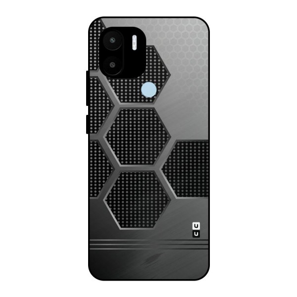 Grey Black Hexa Metal Back Case for Redmi A1+