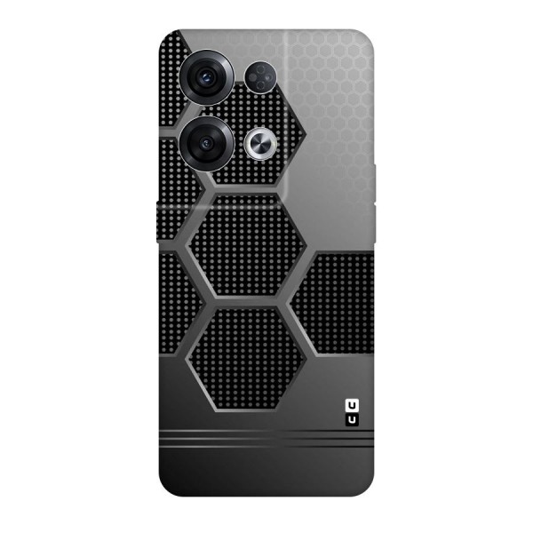 Grey Black Hexa Original Polycarbonate Back Case for Oppo Reno8 Pro 5G