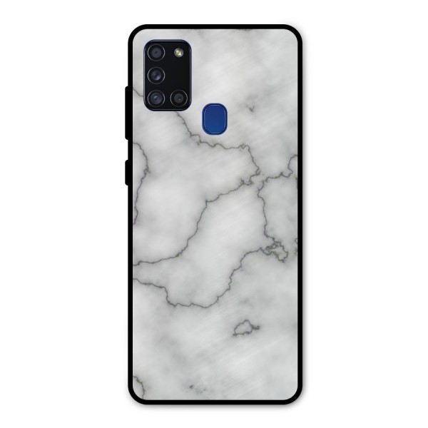 Grey Marble Metal Back Case for Galaxy A21s