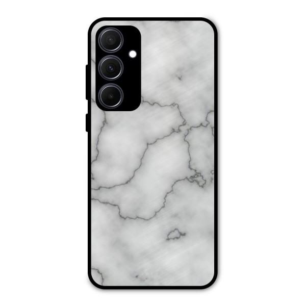 Grey Marble Metal Back Case for Galaxy A35