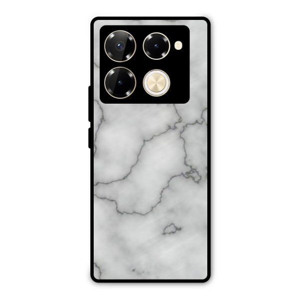 Grey Marble Metal Back Case for Infinix Note 40 Pro Plus