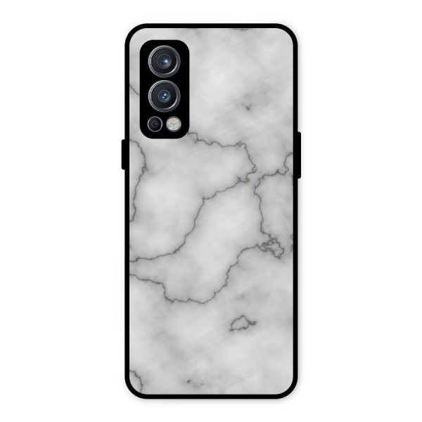 Grey Marble Metal Back Case for OnePlus Nord 2 5G