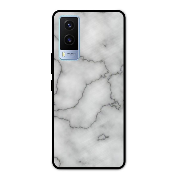 Grey Marble Metal Back Case for Vivo V21e 5G