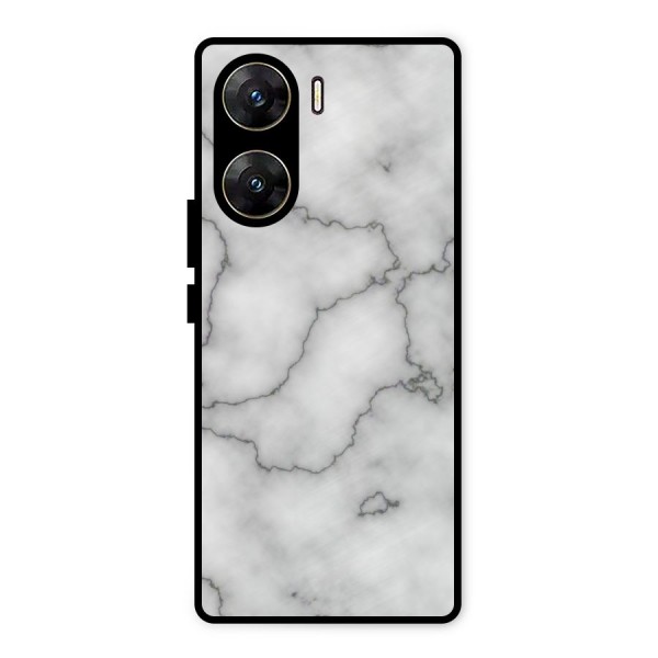 Grey Marble Metal Back Case for Vivo V29e